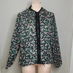 Juicy Couture Black Label Black‎ Floral Windbreaker Size Medium